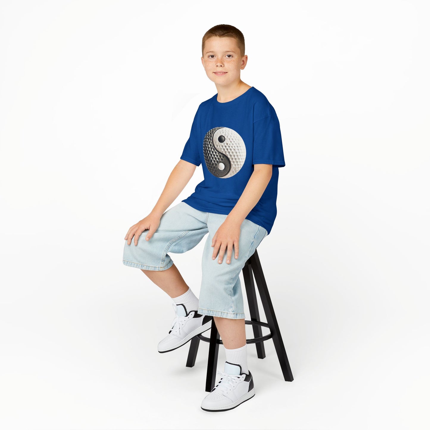 Zen Spot Golf Custom Stone Yin Yang Golf Ball Graphic T-Shirt
