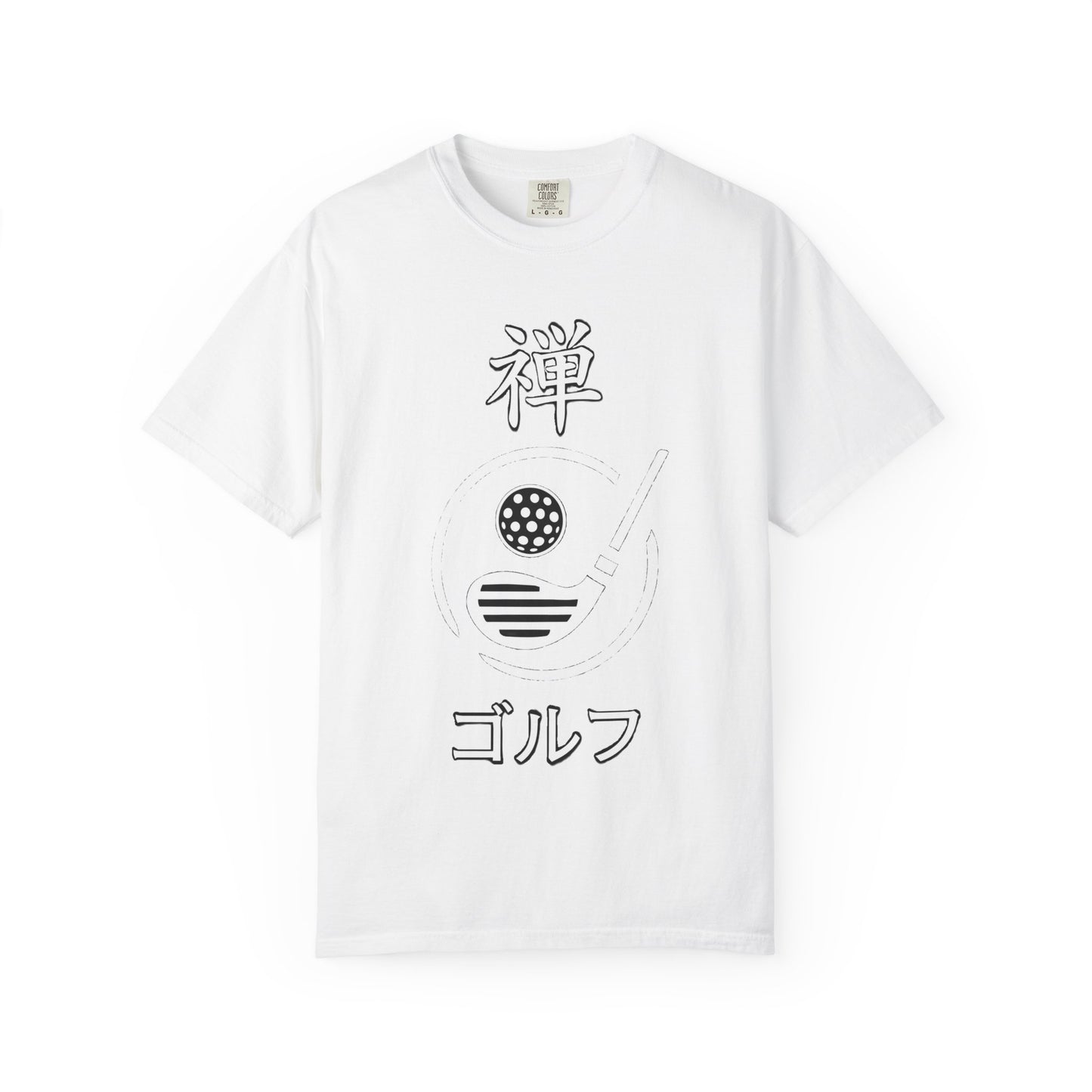 Zen Spot Golf Custom "Zen Golf" Minimal Japanese Kanji Graphic T-Shirt
