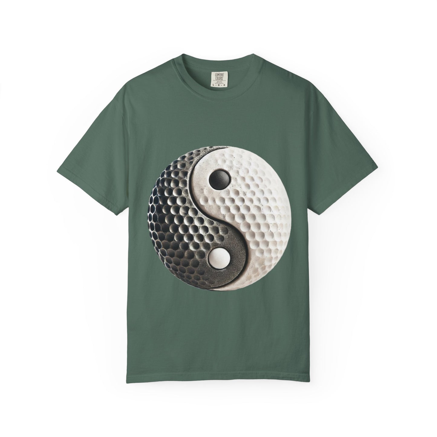 Zen Spot Golf Custom Stone Yin Yang Golf Ball Graphic T-Shirt