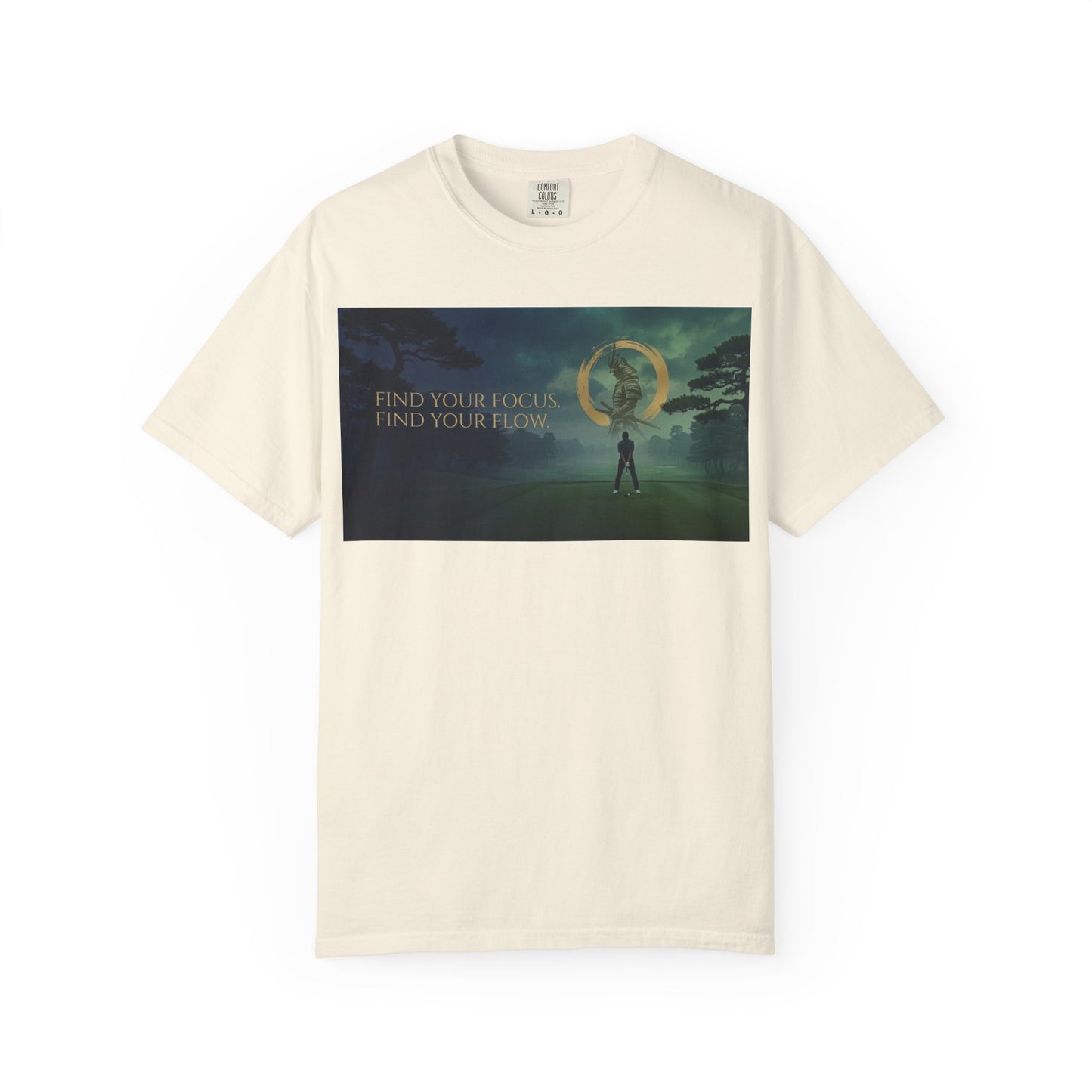 Zen Spot Golf Custom "Find Your Focus" Landscape Graphic T-Shirt