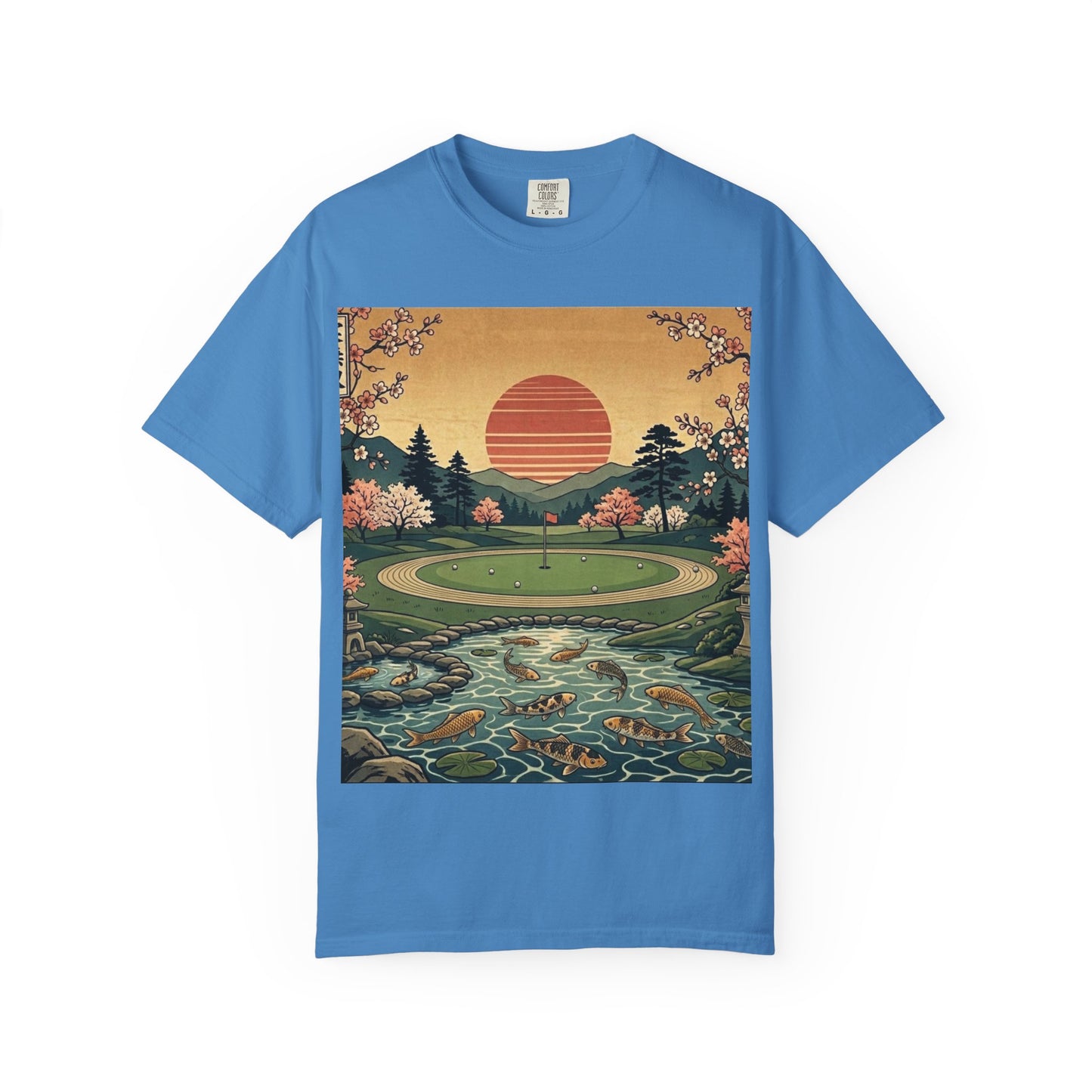 Golf Sunset T-Shirt — Vintage Scenic Course Graphic