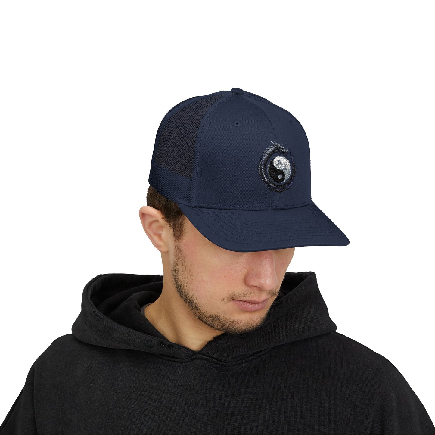 Zen Spot Golf Custom Yin Yang Dragon Embroidered Trucker Hat