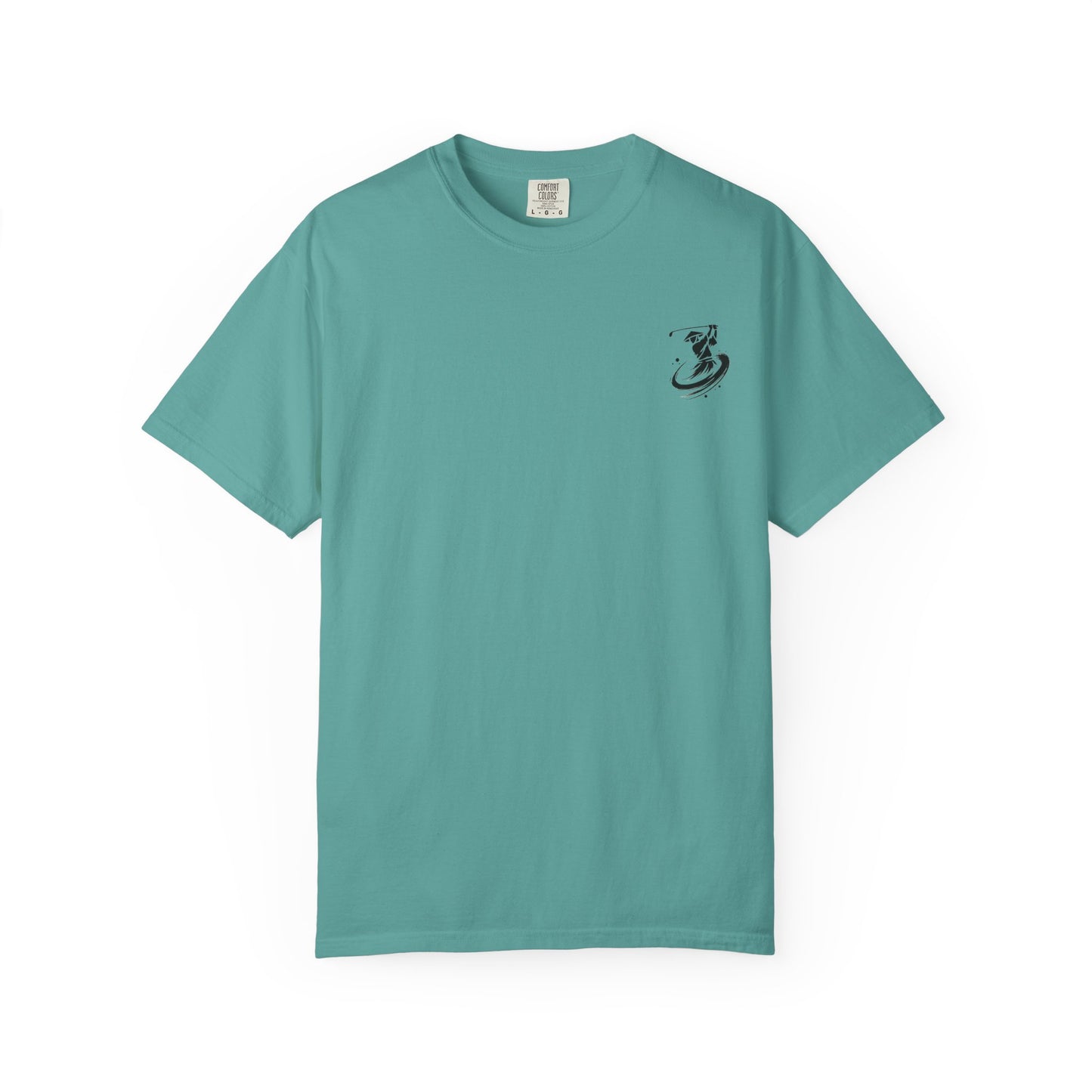 Zen Spot Golf Custom Ink Brush Golfer Swing Graphic T‑Shirt