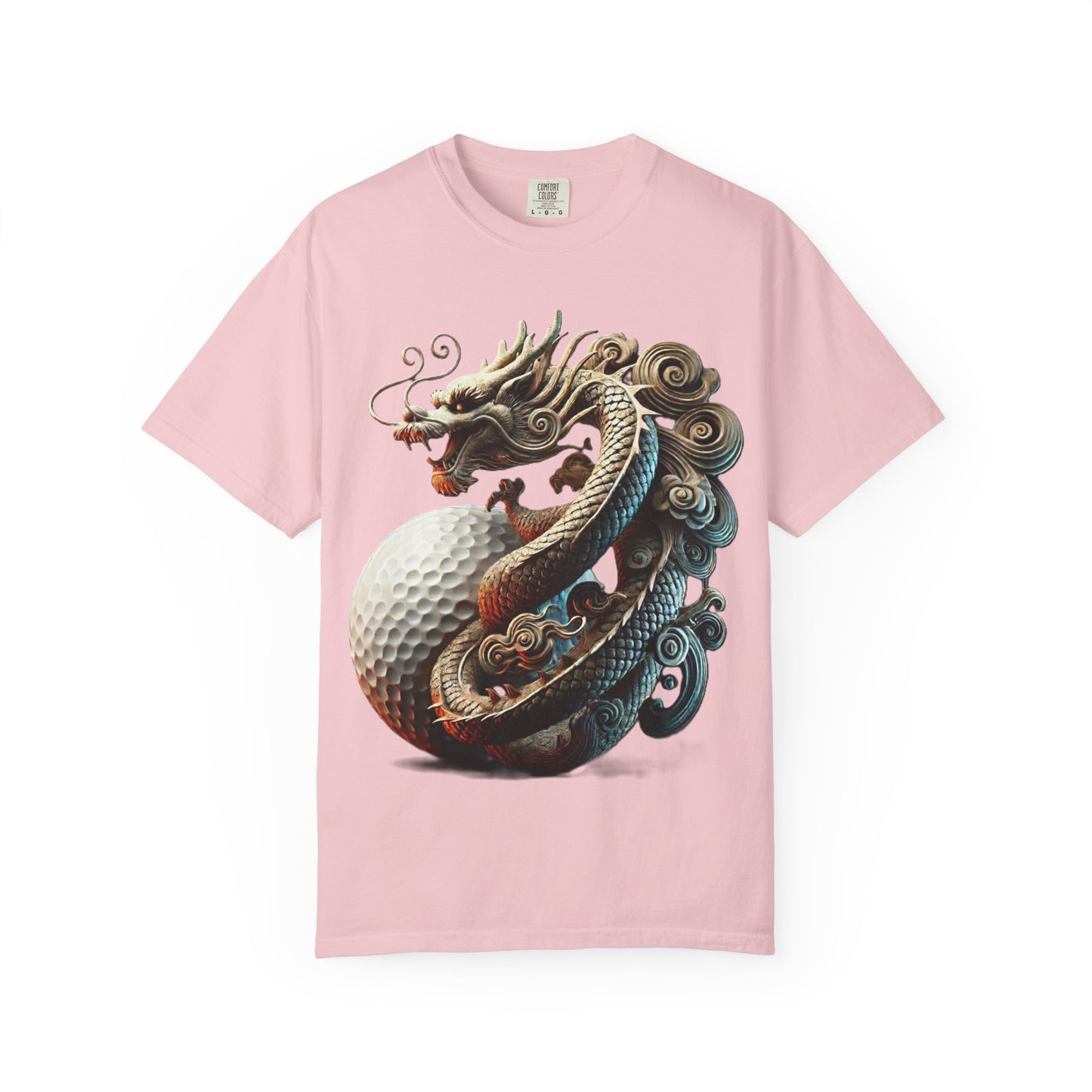 Zen Spot Golf Custom Dragon Golf Ball Graphic T-Shirt