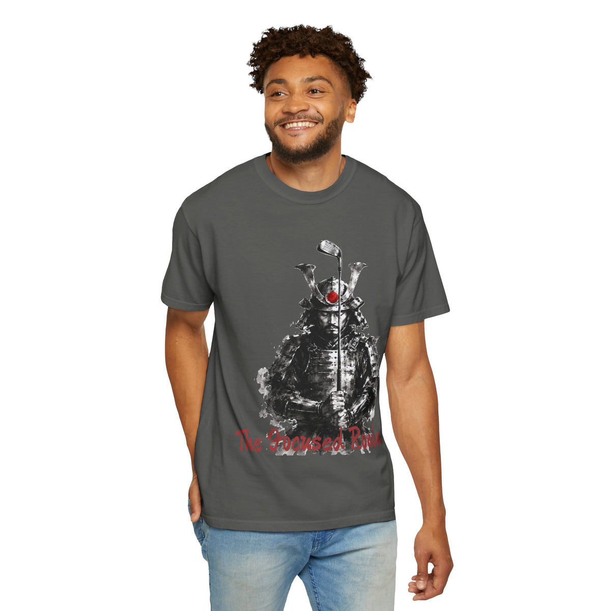 Samurai Warrior Golfer T-Shirt — 'The Focused Ronin' Graphic Tee