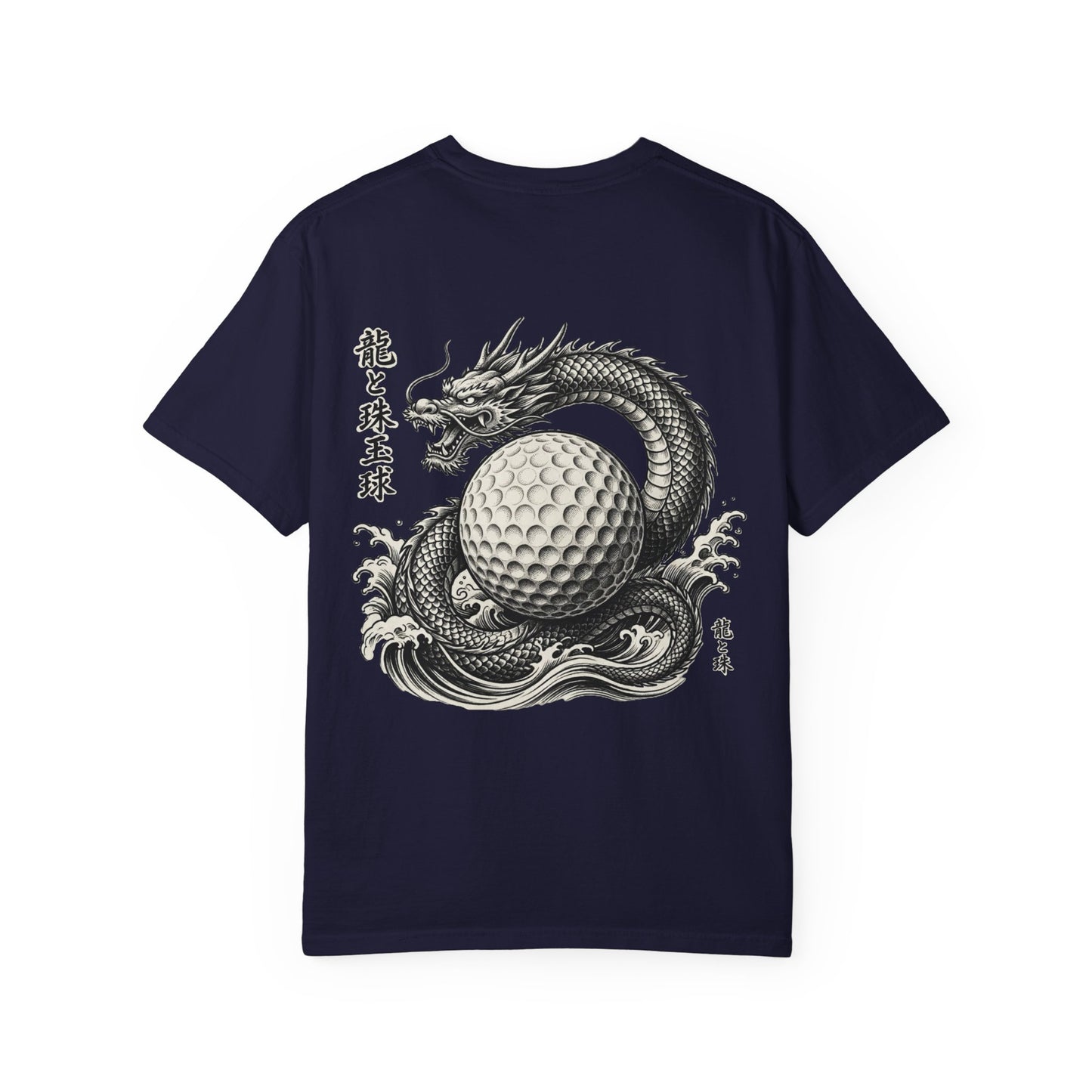 Zen Spot Golf Custom Japanese Kanji Dragon & Golf Ball Graphic T-Shirt