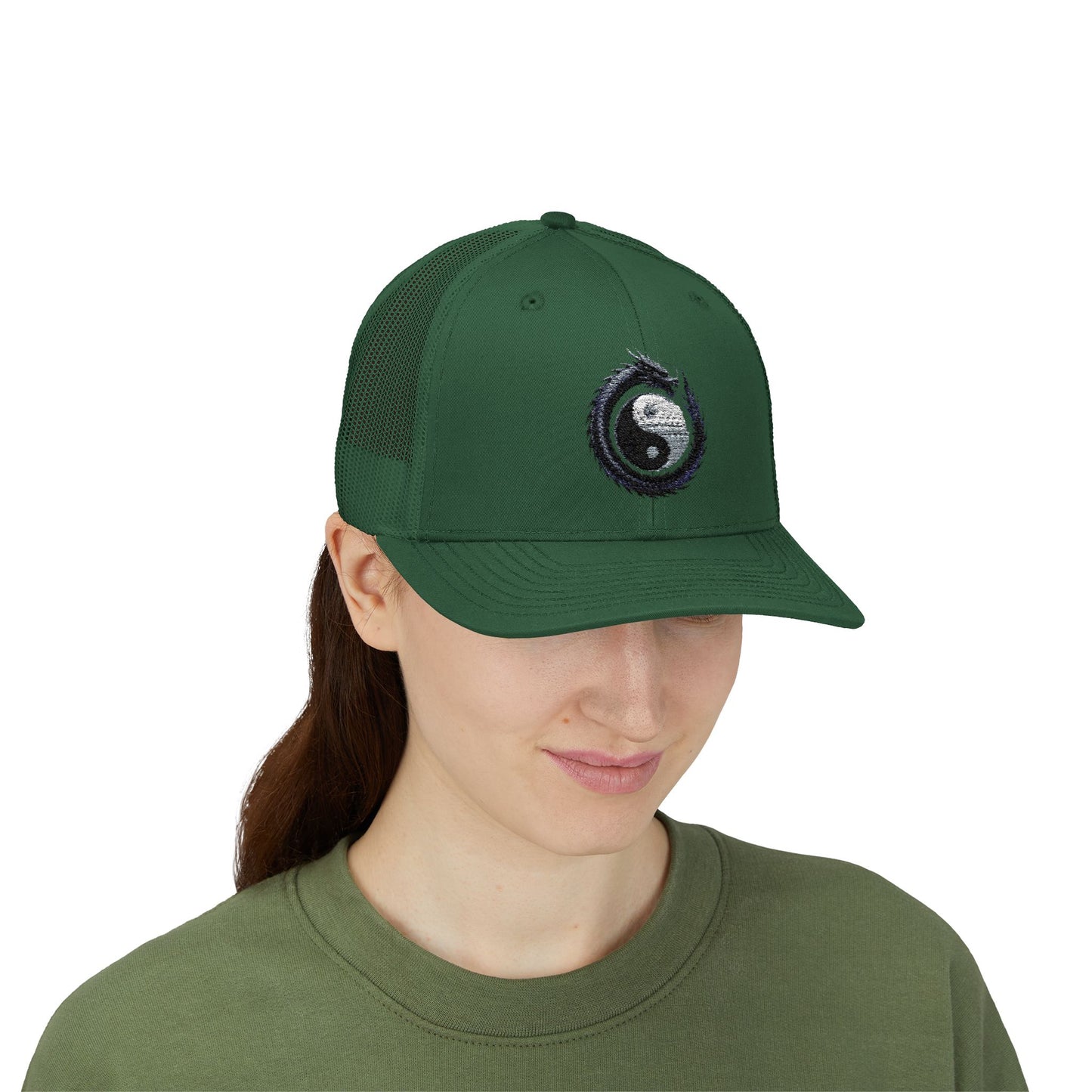 Zen Spot Golf Custom Yin Yang Dragon Embroidered Trucker Hat