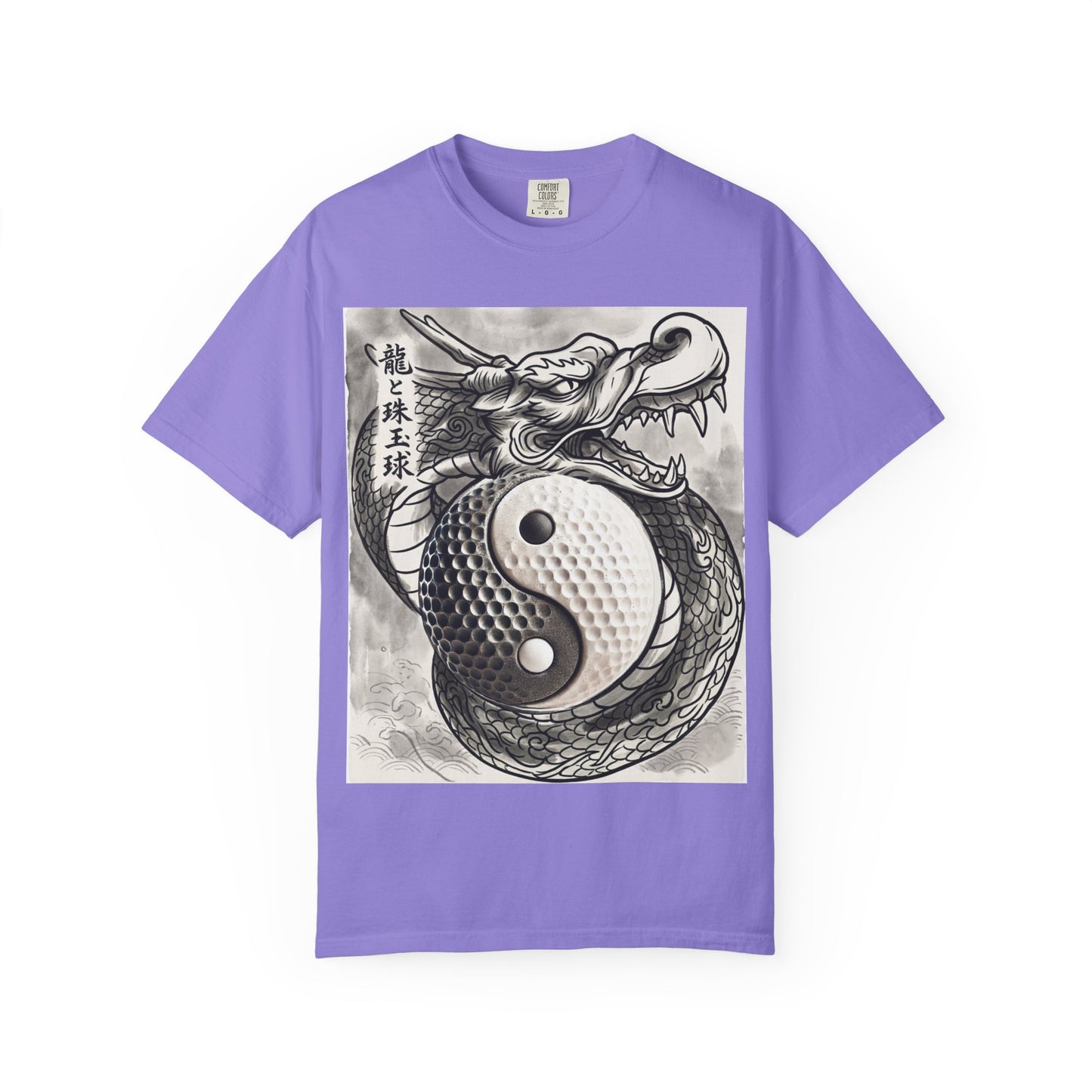 Zen Spot Golf Custom Yin Yang Golf Ball Dragon Graphic T-Shirt