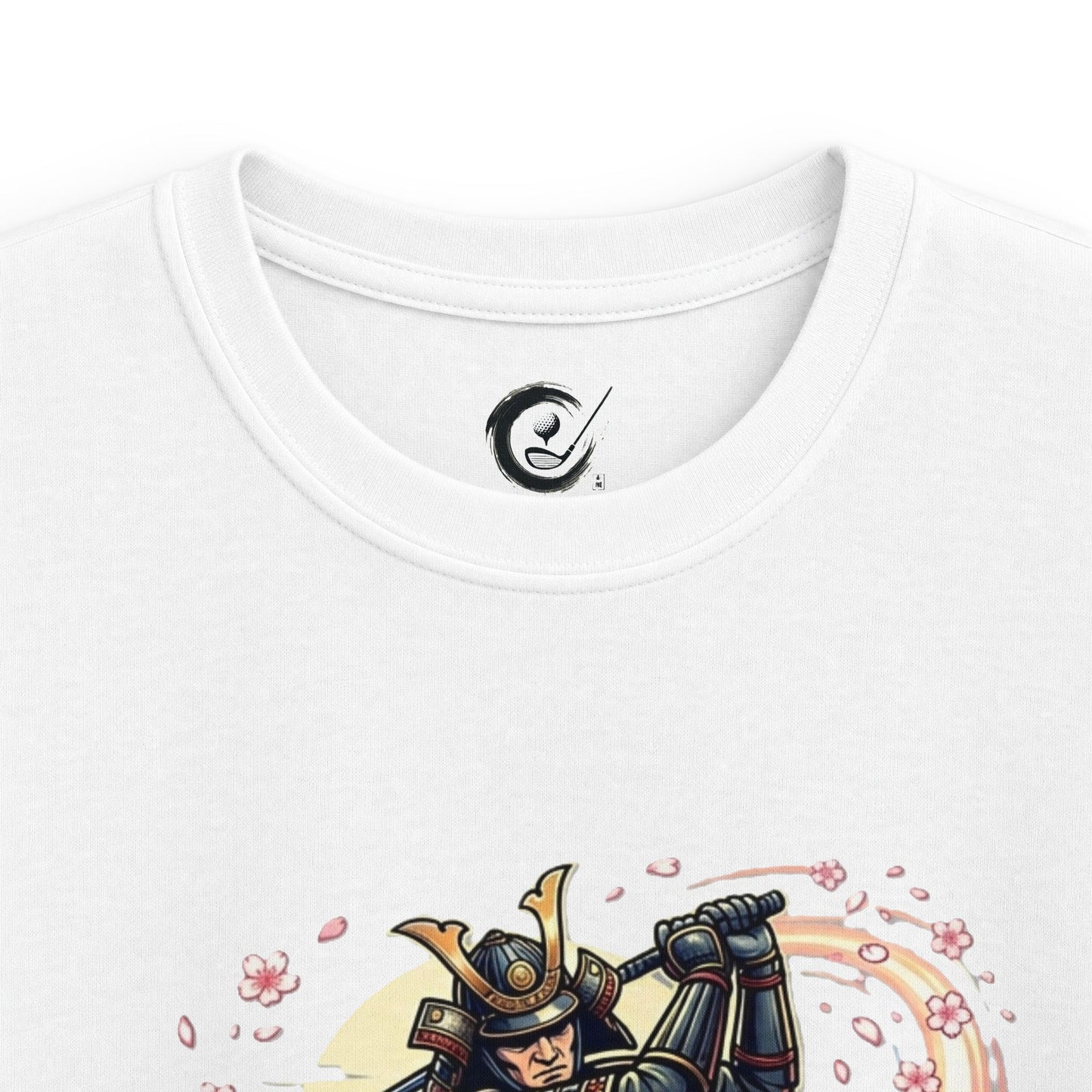 Zen Spot Golf Custom Samurai Golfer Kids Vintage Warrior Swing Graphic T‑Shirt