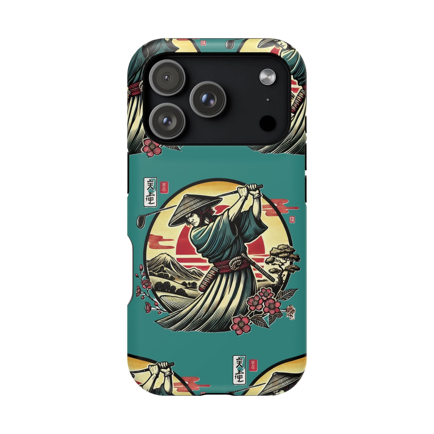 Zen Spot Customized Samurai Golfer Phone Case — Magnetic Impact-Resistant Protective Cover