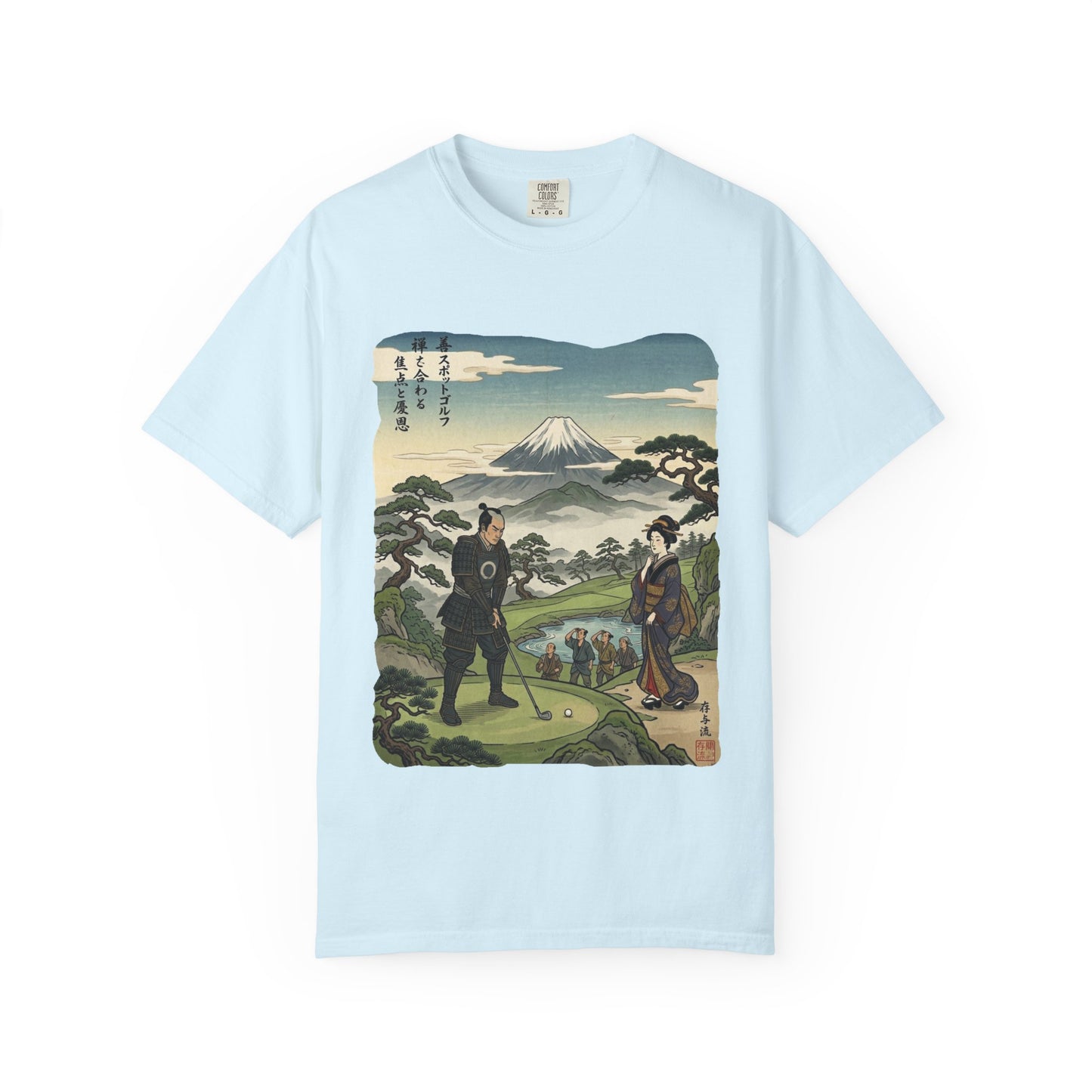 Zen Spot Golf Custom Vintage Mount Fuji Golfing Graphic T-Shirt