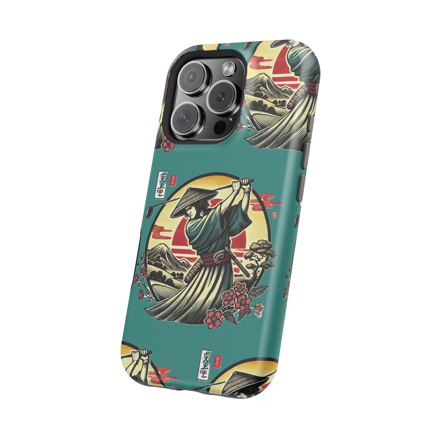 Zen Spot Customized Samurai Golfer Phone Case — Magnetic Impact-Resistant Protective Cover