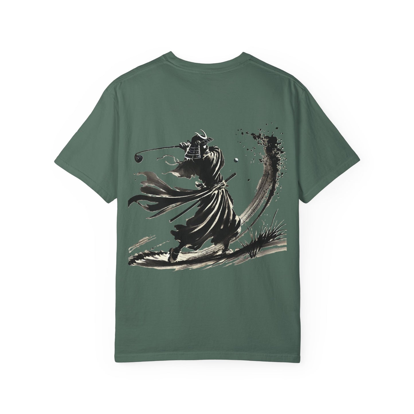 Zen Spot Golf Custom Samurai Golfer Brushstroke Graphic T-Shirt