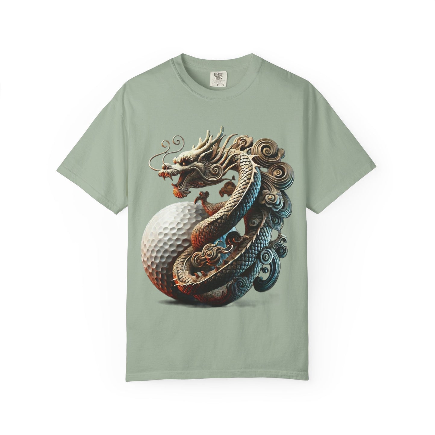 Zen Spot Golf Custom Dragon Golf Ball Graphic T-Shirt