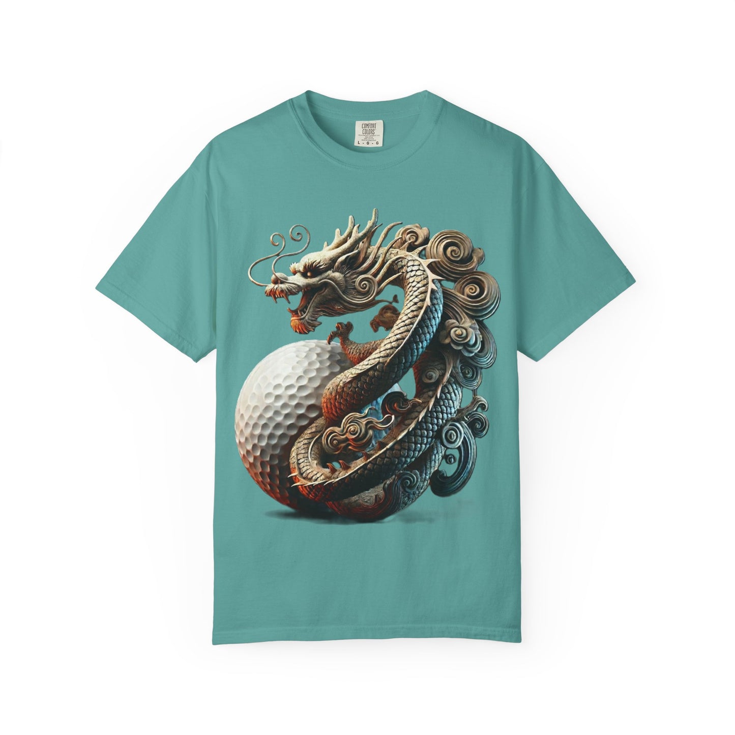 Zen Spot Golf Custom Dragon Golf Ball Graphic T-Shirt