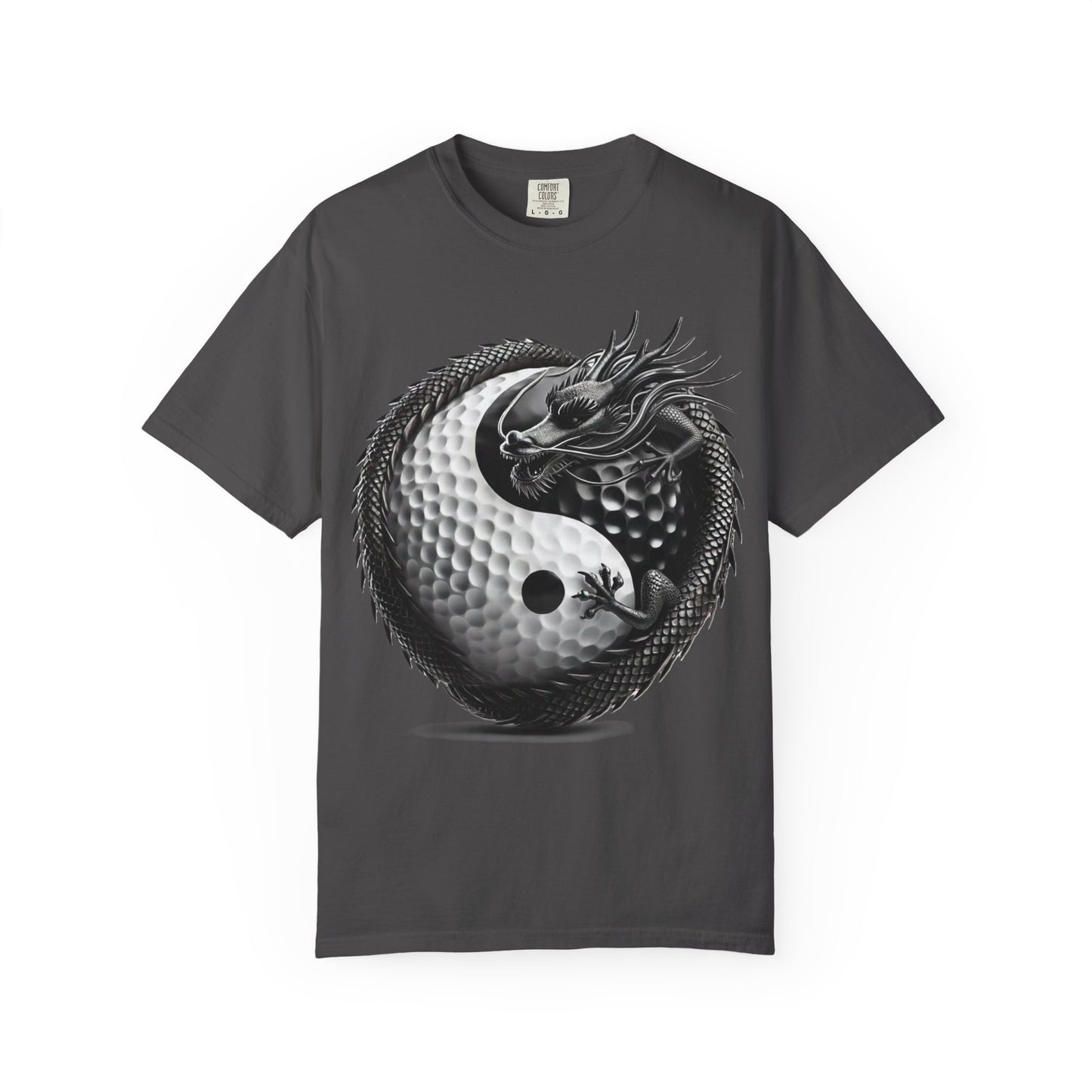 Yin Yang Dragon Golf Ball T-Shirt — Golf & Zen Graphic Tee