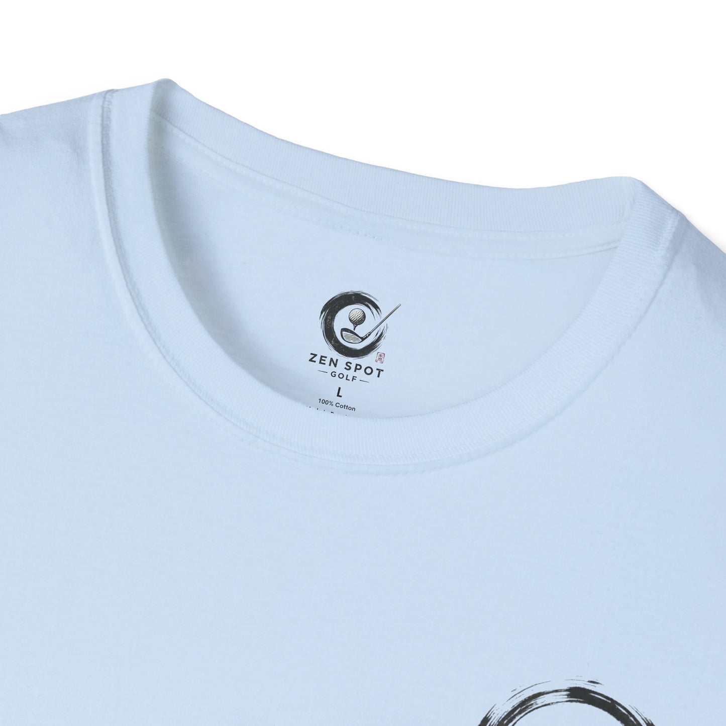 Zen Spot Golf Custom Gildan Zen Buddha Golfer Enso Circle illustration "The Zen Spot" logo T-Shirt