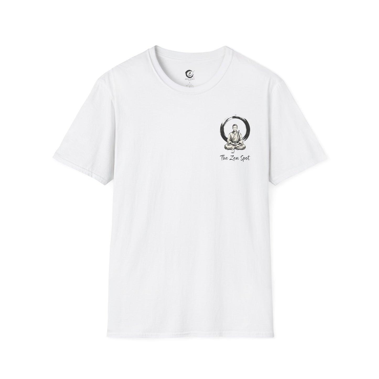 Zen Spot Golf Custom Gildan Zen Buddha Golfer Enso Circle illustration "The Zen Spot" logo T-Shirt