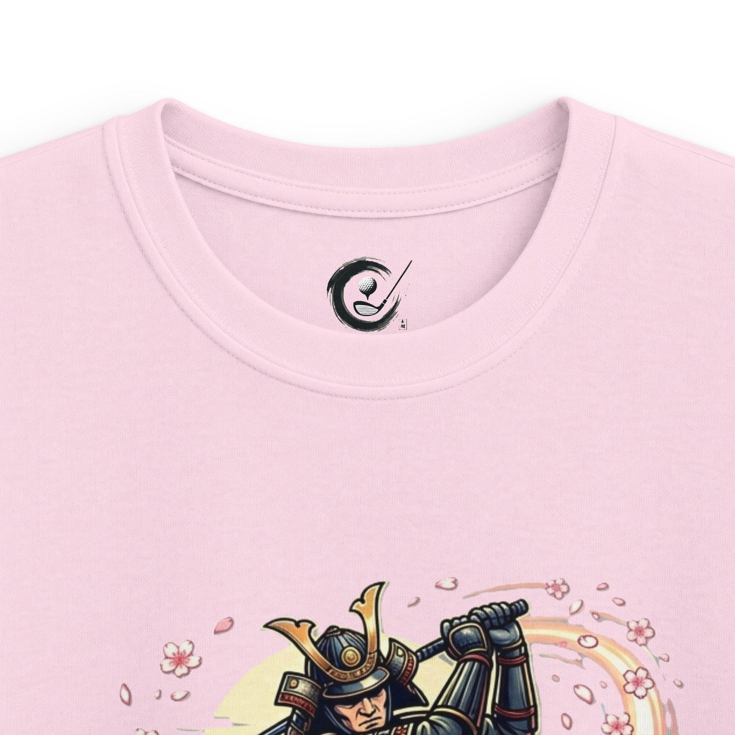 Zen Spot Golf Custom Samurai Golfer Kids Vintage Warrior Swing Graphic T‑Shirt