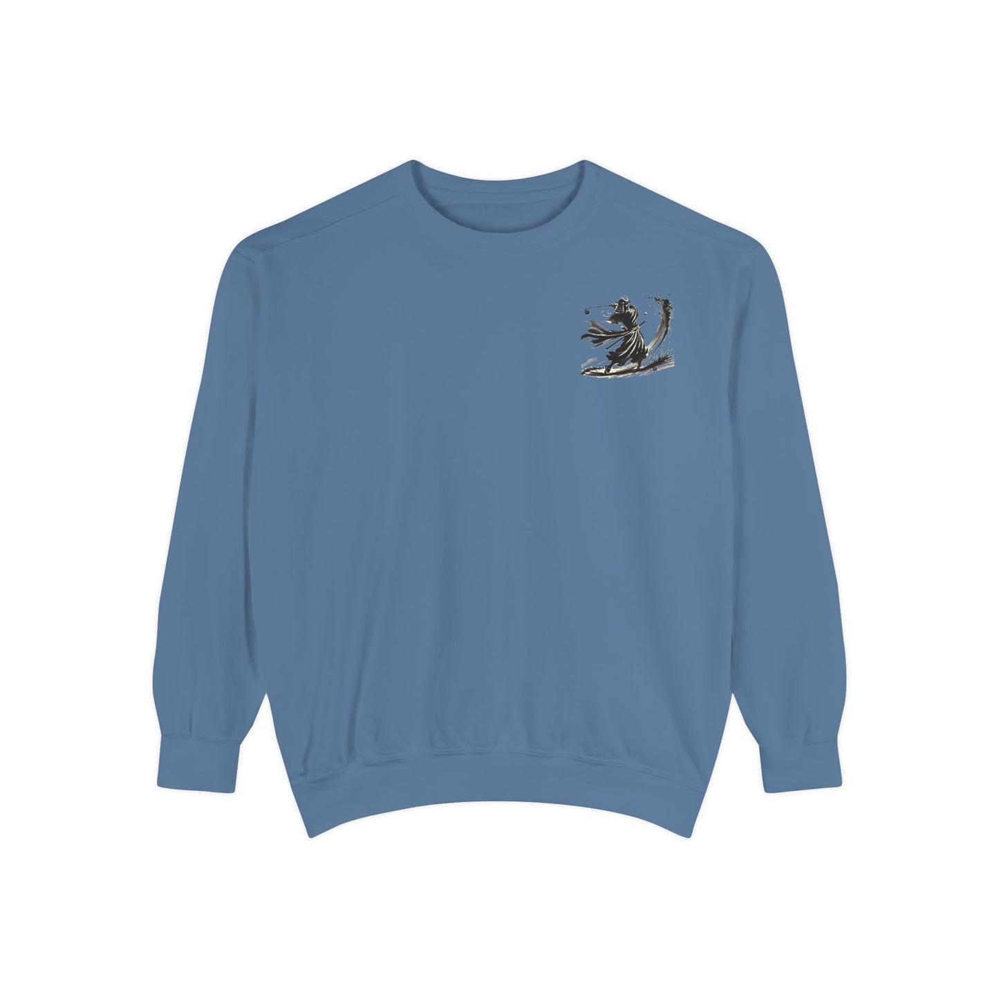 Zen Spot Golf Custom Ink Brush Warrior Samurai Golfer Graphic Sweatshirt
