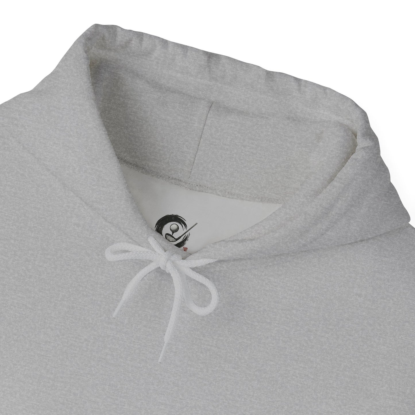 Zen Spot Golf Custom Gildan Samurai Golfer Ink Brush Stroke Hoodie | Sumi-e Warrior Back Print