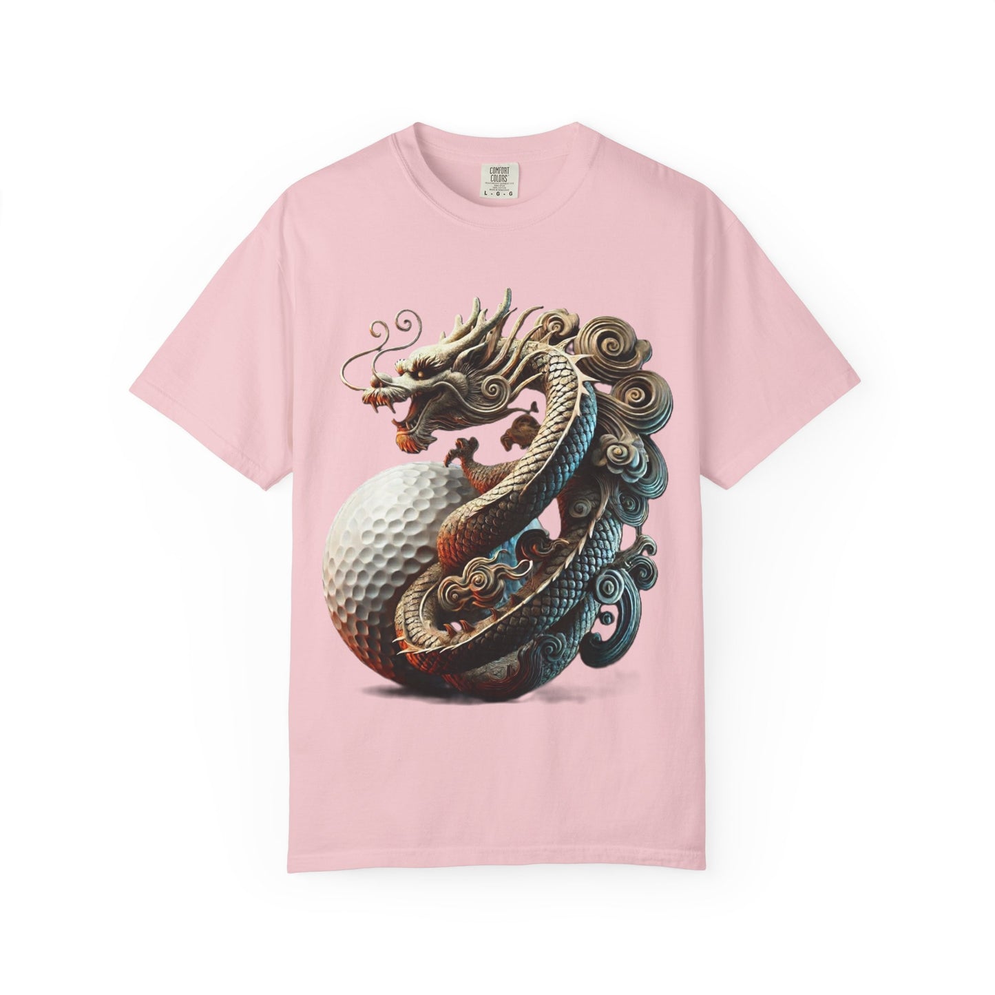 Zen Spot Golf Custom Dragon Golf Ball Graphic T-Shirt
