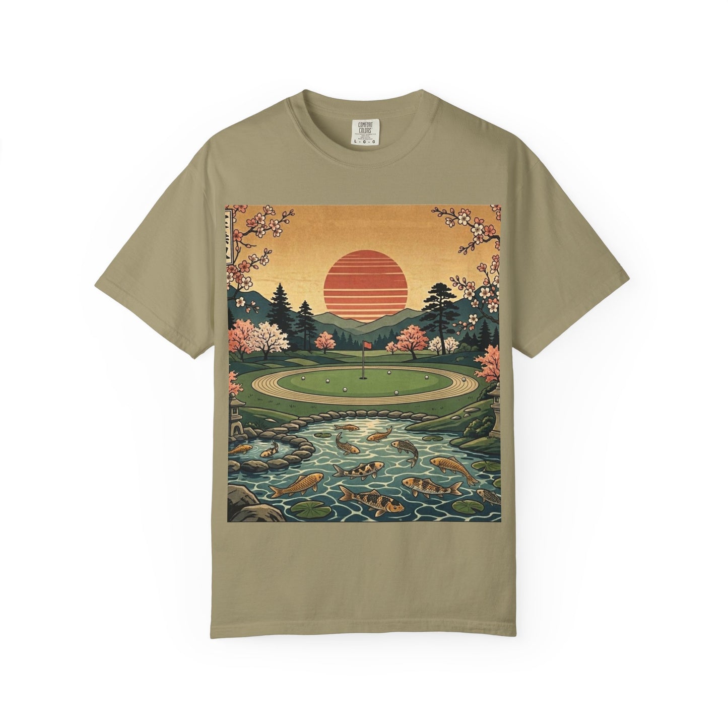 Golf Sunset T-Shirt — Vintage Scenic Course Graphic
