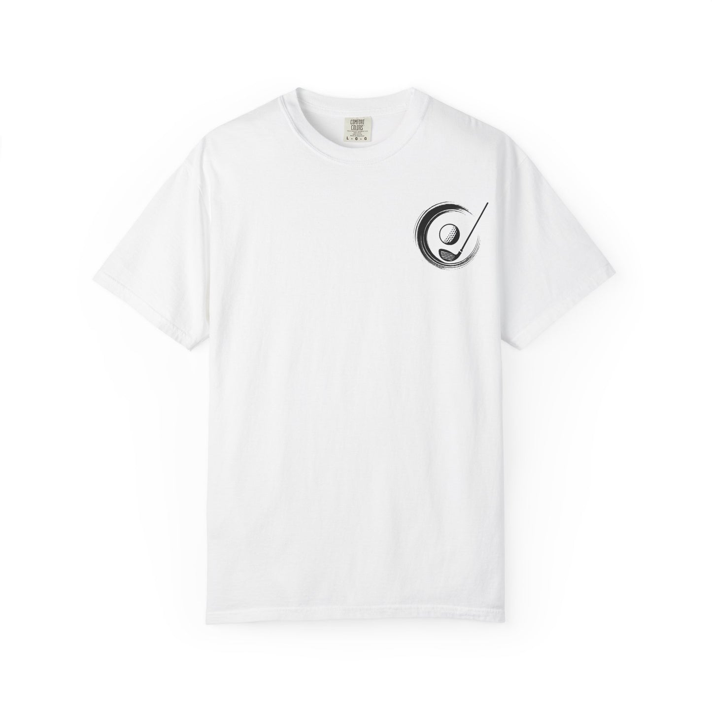 Zen Spot Golf Custom Vintage Samurai Golfer Sunset Graphic T-Shirt