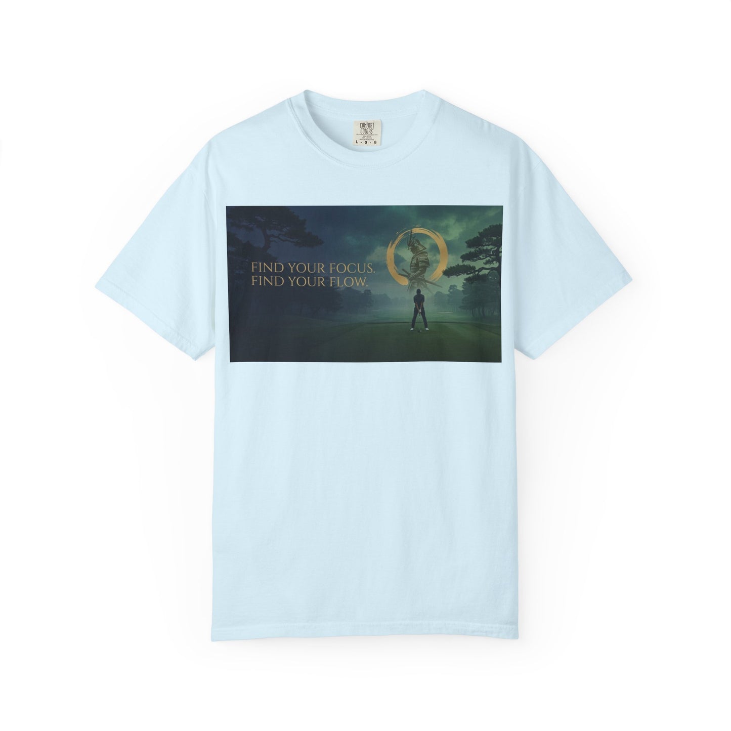 Zen Spot Golf Custom "Find Your Focus" Landscape Graphic T-Shirt