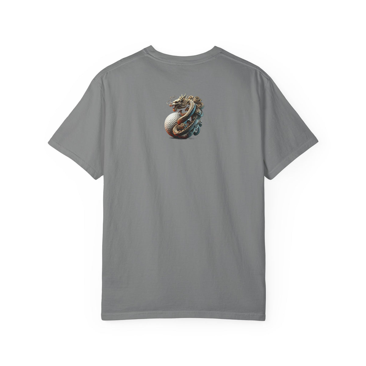 Dragon Golf Ball Chest and Back Graphic T-Shirt