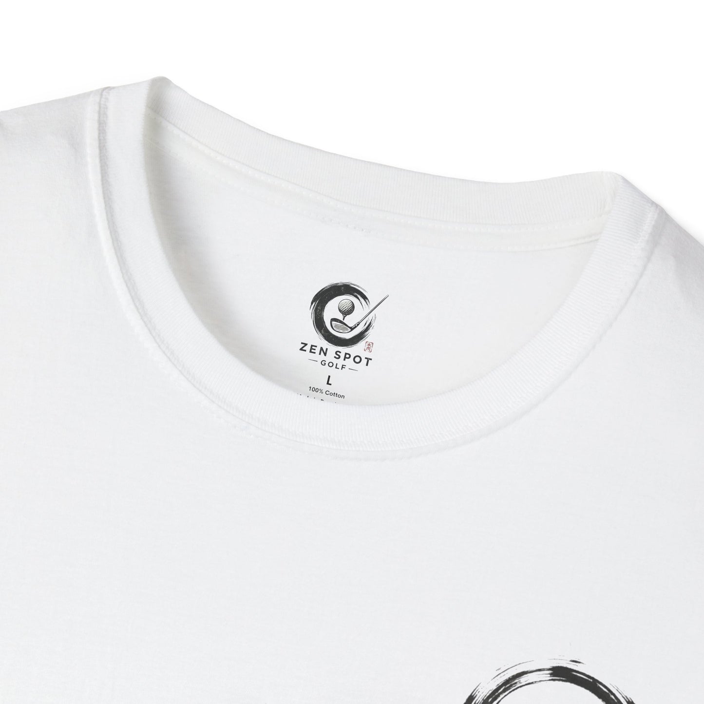 Zen Spot Golf Custom Gildan Zen Buddha Golfer Enso Circle illustration "The Zen Spot" logo T-Shirt