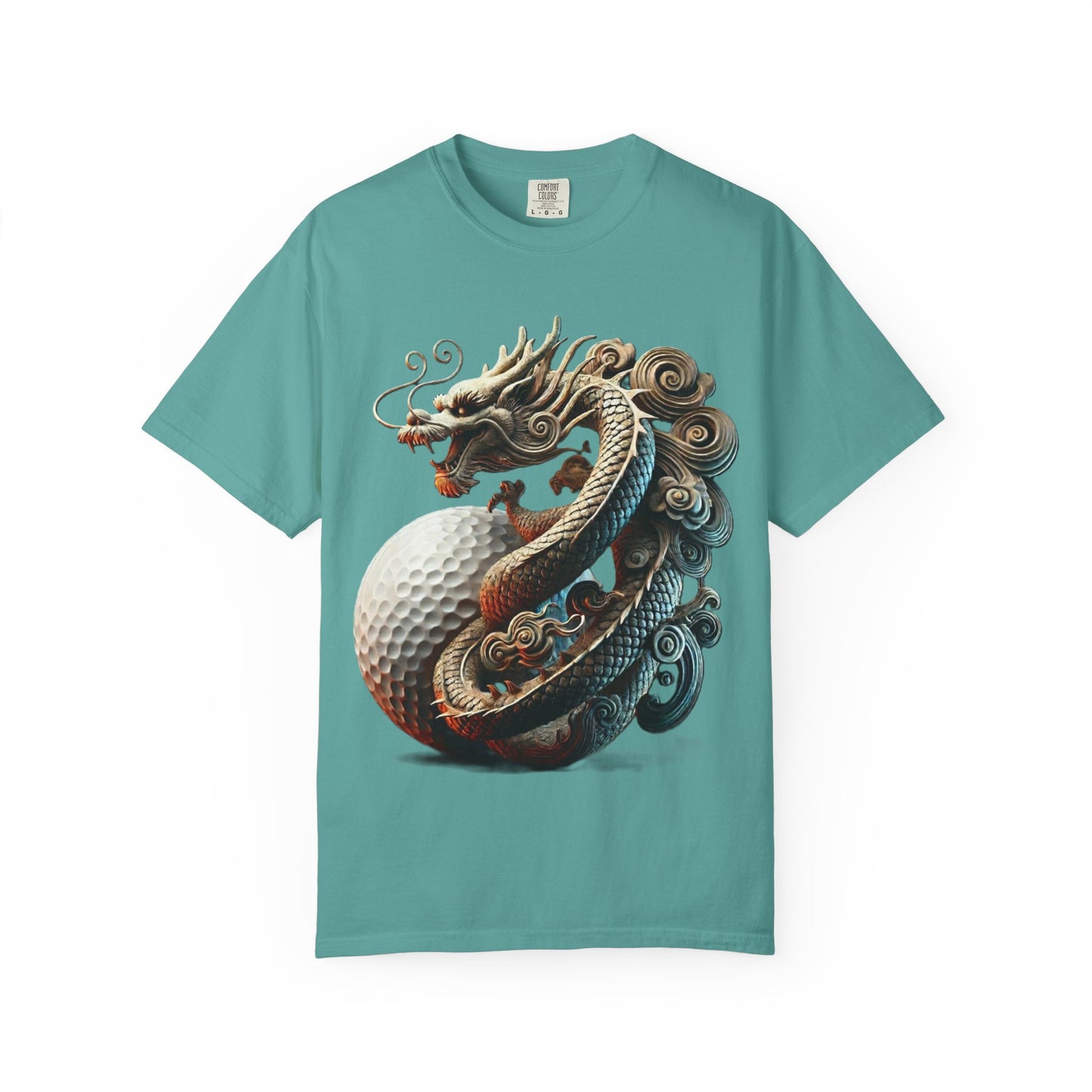 Zen Spot Golf Custom Dragon Golf Ball Graphic T-Shirt
