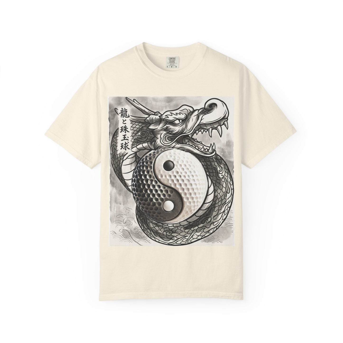 Zen Spot Golf Custom Yin Yang Golf Ball Dragon Graphic T-Shirt
