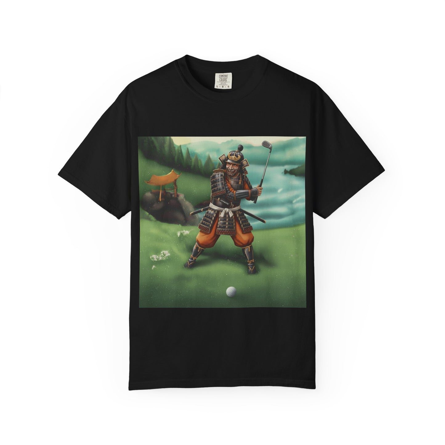 Samurai Golfer T-Shirt — Vintage Japan Warrior Golf Art Tee