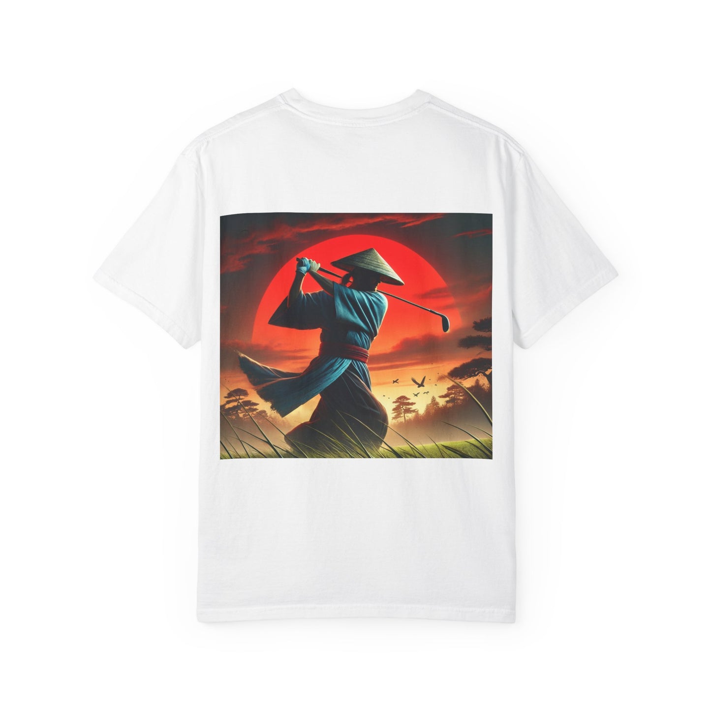 Samurai Golfer T-Shirt — Sunset Warrior Graphic Tee