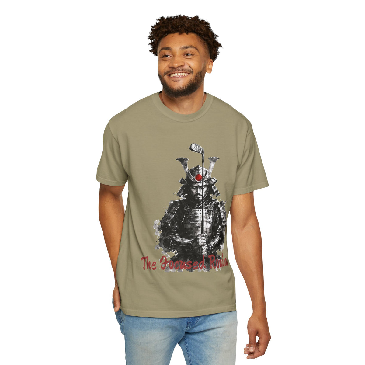 Samurai Warrior Golfer T-Shirt — 'The Focused Ronin' Graphic Tee