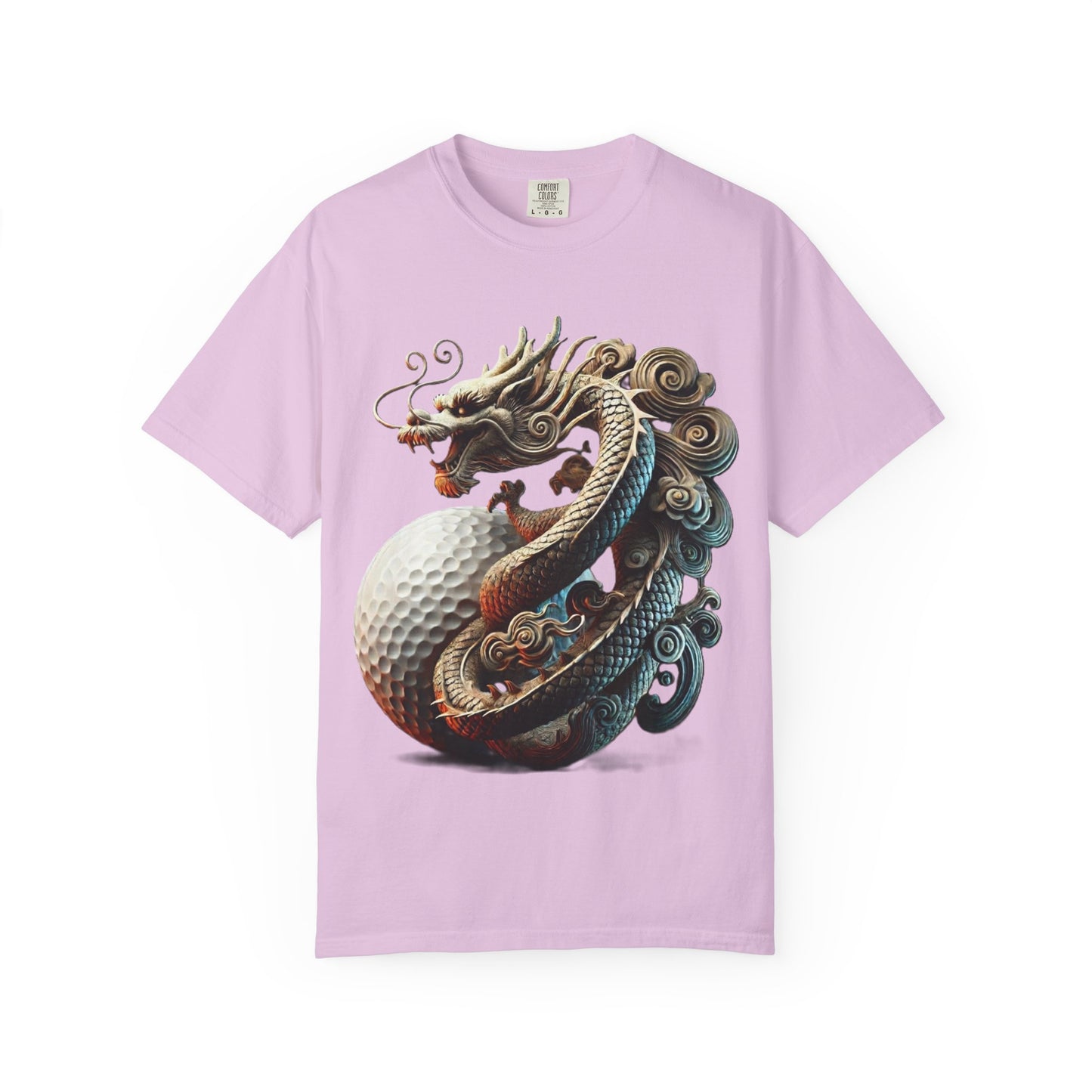 Zen Spot Golf Custom Dragon Golf Ball Graphic T-Shirt