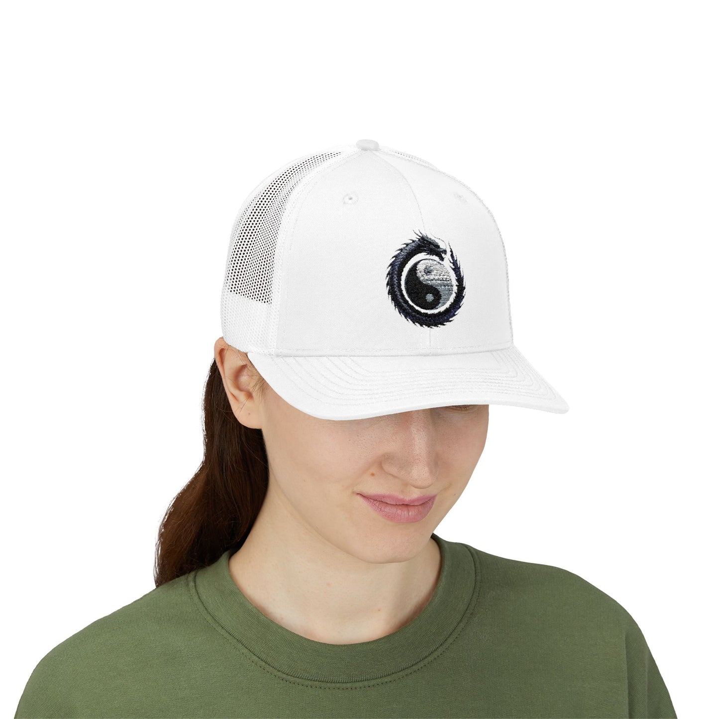 Zen Spot Golf Custom Yin Yang Dragon Embroidered Trucker Hat