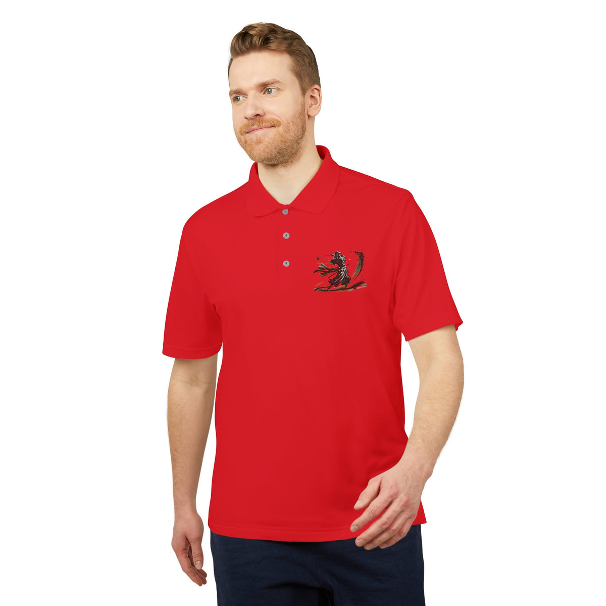 Brushstroke Bunker Blast Samurai Golfer Zanshin Polo