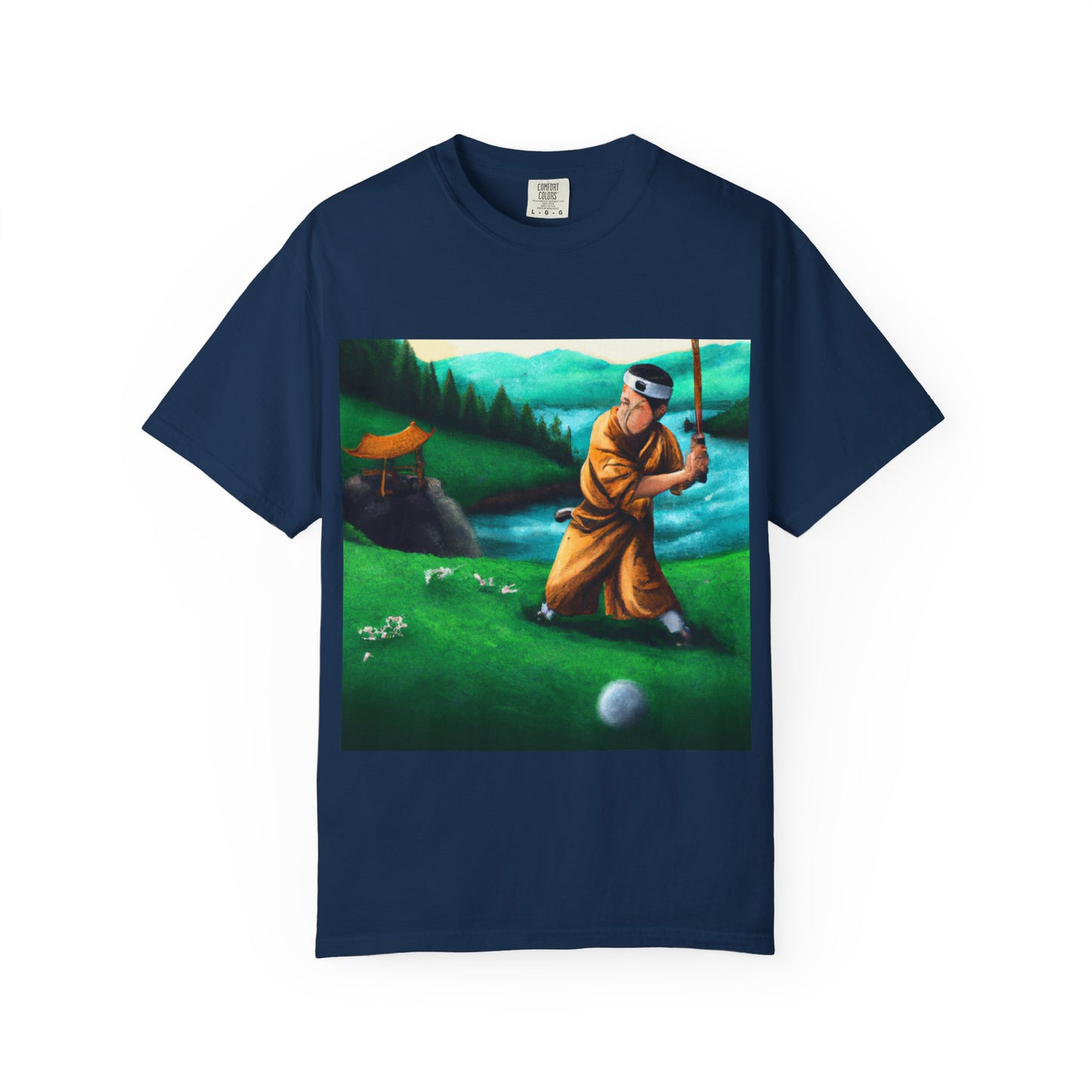 Golf Meditation T-Shirt — Vintage Golfer Art Tee