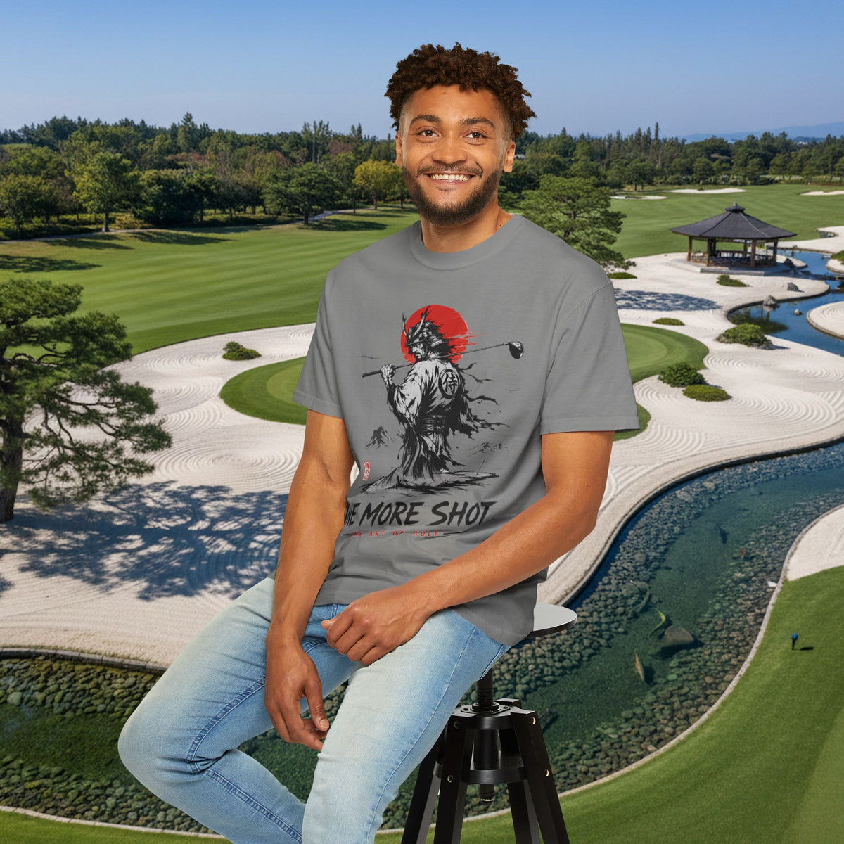 Golf Samurai T-Shirt — "One More Shot" Graphic Tee