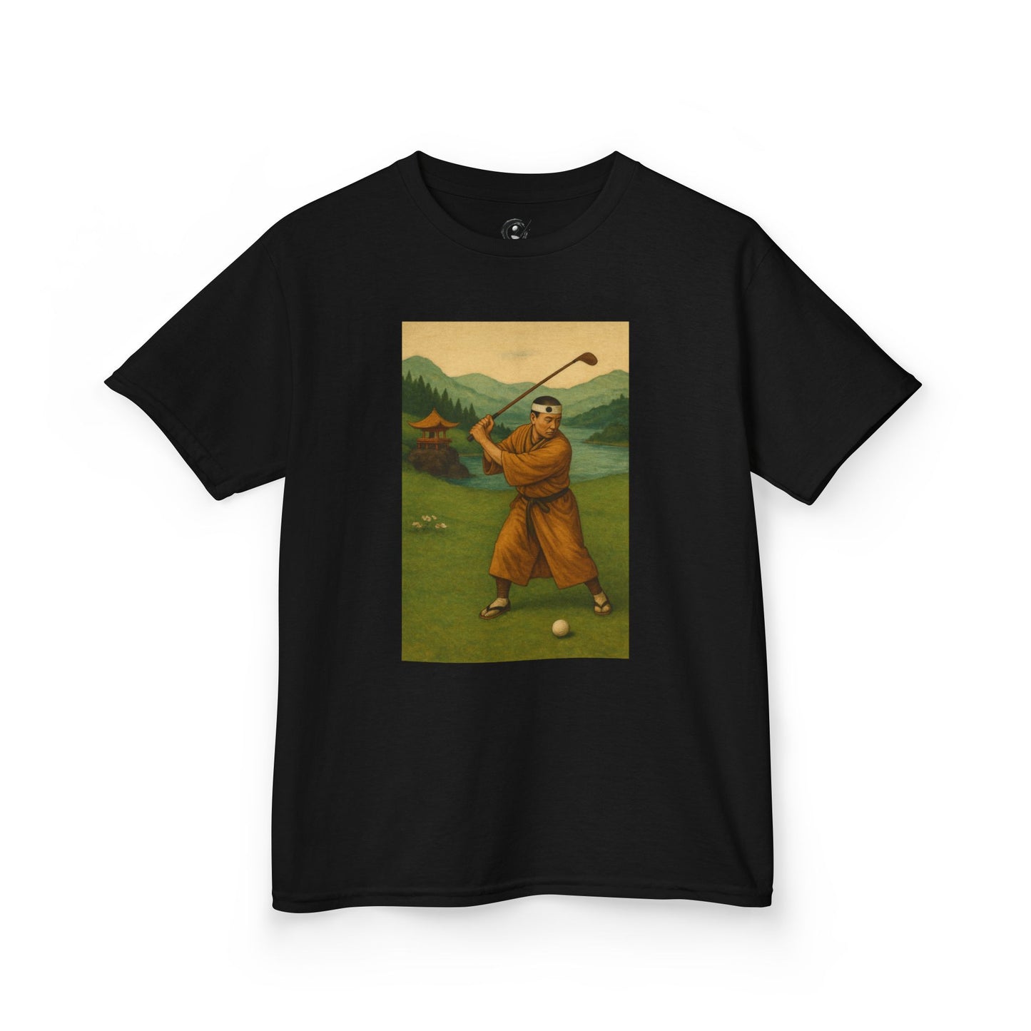 Zen Spot Golf Custom Vintage Golfer Kids Graphic T‑Shirt