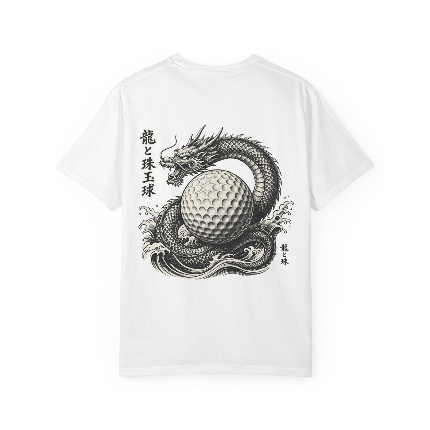 Zen Spot Golf Custom Japanese Kanji Dragon & Golf Ball Graphic T-Shirt