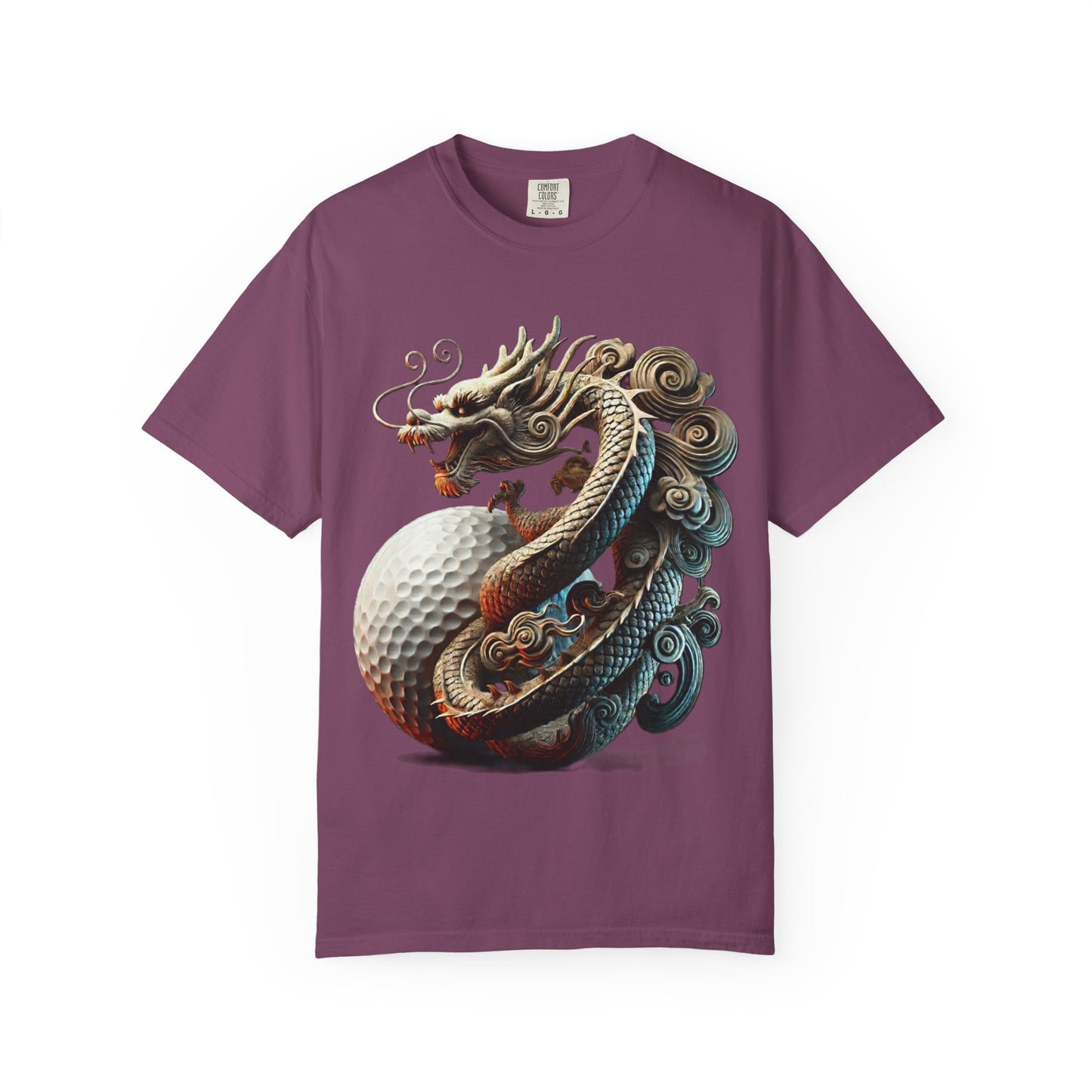 Zen Spot Golf Custom Dragon Golf Ball Graphic T-Shirt