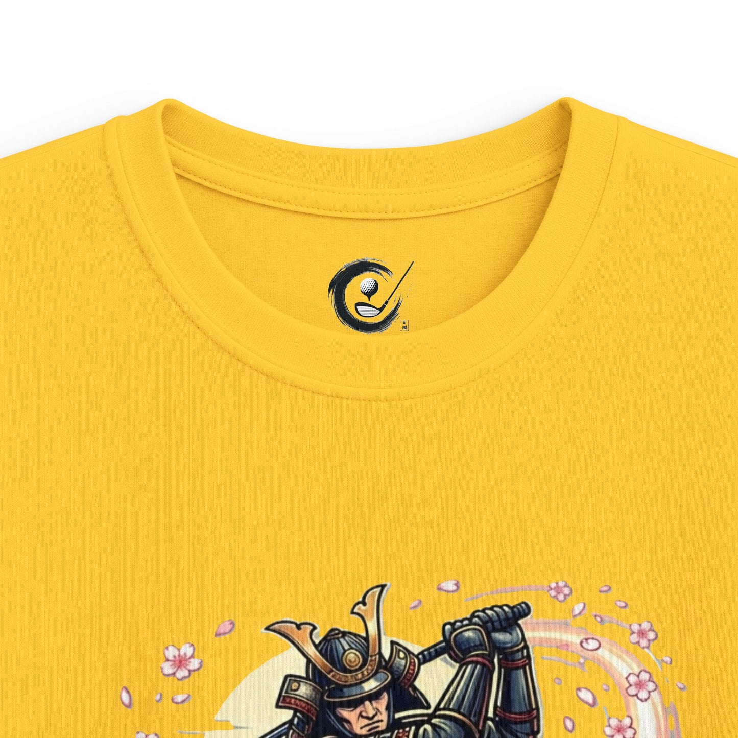 Zen Spot Golf Custom Samurai Golfer Kids Vintage Warrior Swing Graphic T‑Shirt