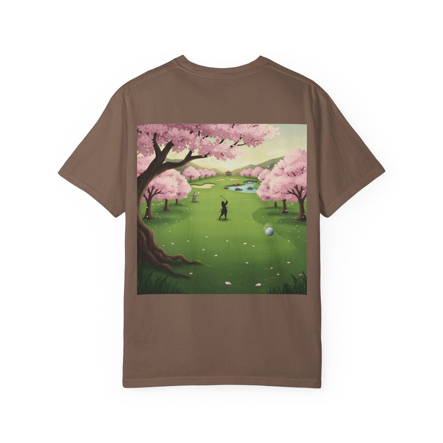 Golf Course Cherry Blossom T-Shirt – Scenic Golfer Graphic Tee