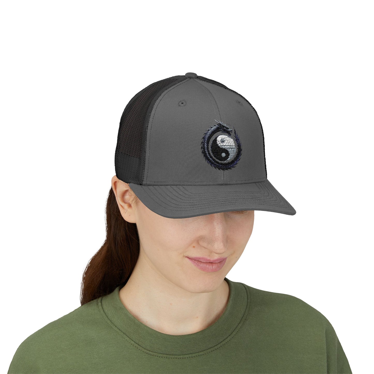Zen Spot Golf Custom Yin Yang Dragon Embroidered Trucker Hat