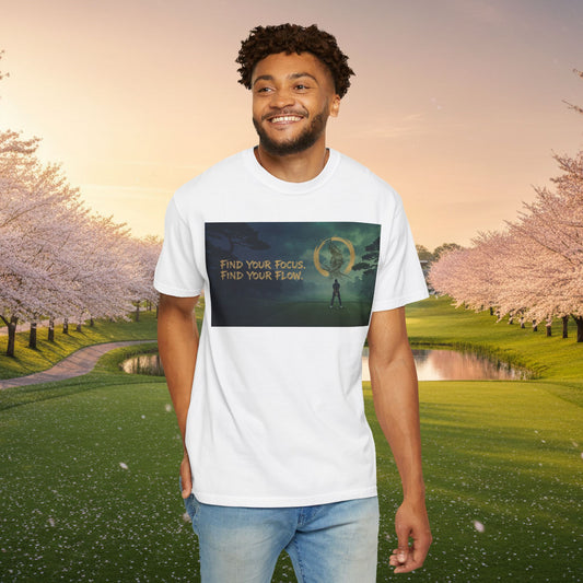 Find Your Focus Motivational Golf Course Graphic T-Shirt
