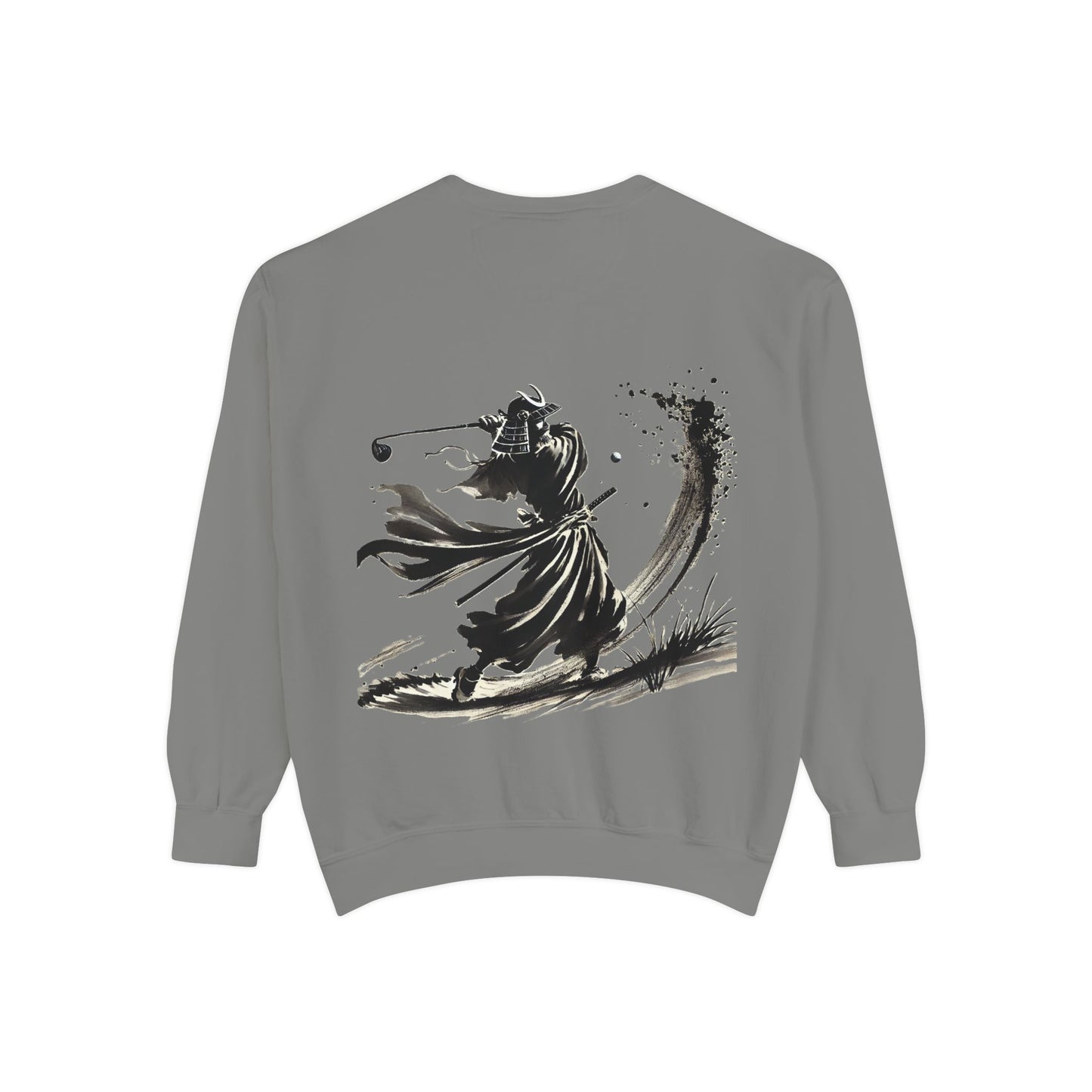 Zen Spot Golf Custom Ink Brush Warrior Samurai Golfer Graphic Sweatshirt