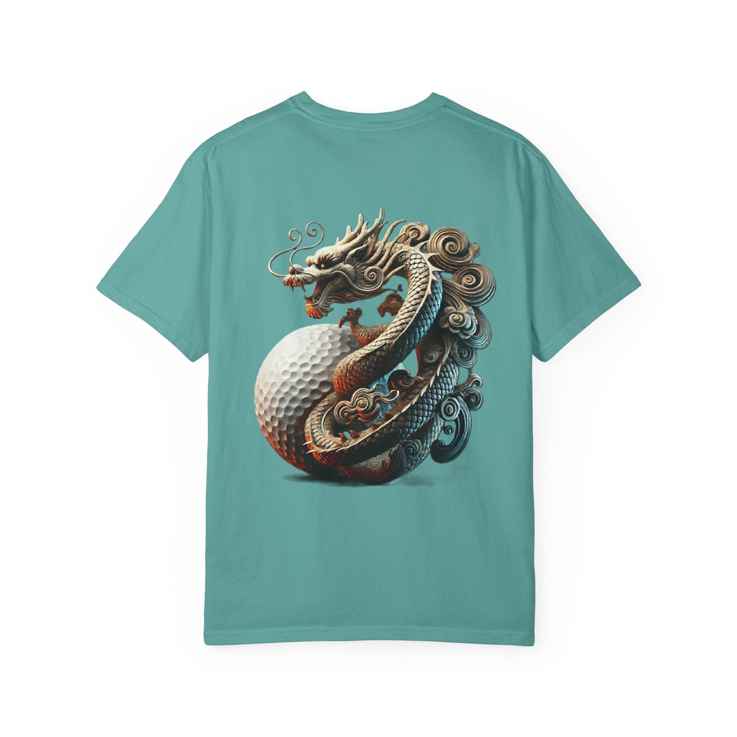 Zen Spot Golf Custom Dragon Golf Ball Graphic T-Shirt